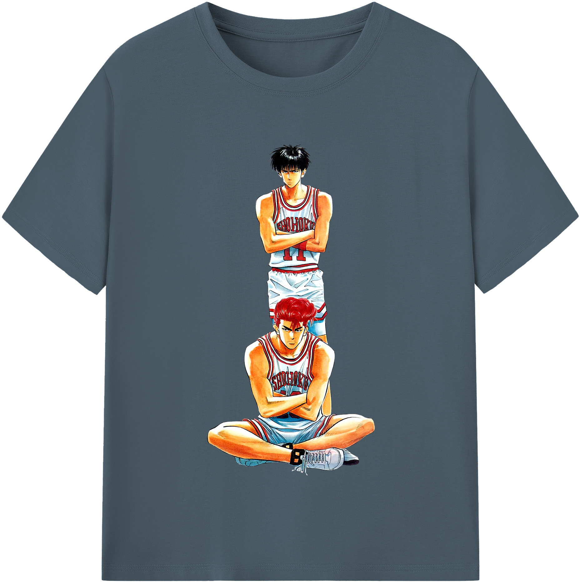 SLAM DUNK／スラムダンク 綿100％半袖Tシャツ（フロントプリント）